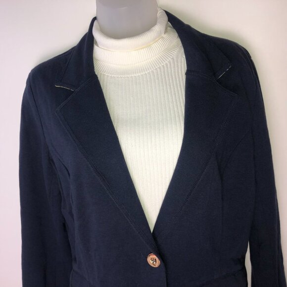 Saks 5th Ave Clothes (Real)‎ Dark Blue color Jacket, Women's, Size 12 - Picture 8 of 11